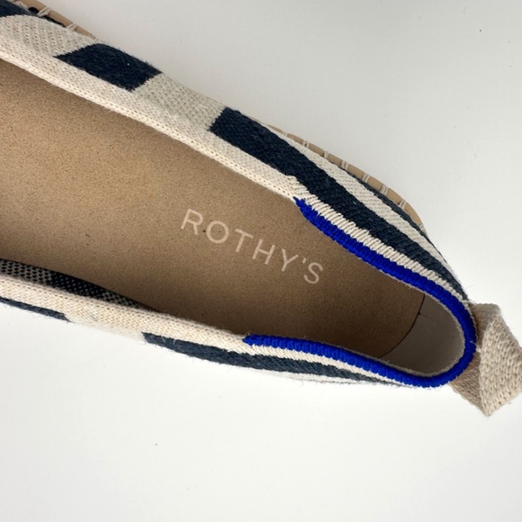 NEW Rothy's Slip On Shoes Navy Blue The Espadrille Flat Women's Size 11 - Picture 2 of 11